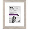 image:imageAmericanflat 9x12 Picture Frame with ShatterResistant Glass  Use as 6x8 Frame with Mat or Display 9x12 Photo Without Mat  Signature Collection  Picture Frames for Tabletop and Wall Display  Black  Shatterresistant glass wall or tabletop display with included easel sawtooth hangers included use with or without matDriftwood