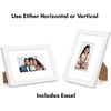 image:imageAmericanflat 9x12 Picture Frame with ShatterResistant Glass  Use as 6x8 Frame with Mat or Display 9x12 Photo Without Mat  Signature Collection  Picture Frames for Tabletop and Wall Display  Black  Shatterresistant glass wall or tabletop display with included easel sawtooth hangers included use with or without matWhite