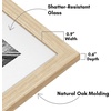 image:imageAmericanflat 9x12 Picture Frame with ShatterResistant Glass  Use as 6x8 Frame with Mat or Display 9x12 Photo Without Mat  Signature Collection  Picture Frames for Tabletop and Wall Display  Black  Shatterresistant glass wall or tabletop display with included easel sawtooth hangers included use with or without matNatural Oak
