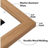 image:imageAmericanflat 9x12 Picture Frame with ShatterResistant Glass  Use as 6x8 Frame with Mat or Display 9x12 Photo Without Mat  Signature Collection  Picture Frames for Tabletop and Wall Display  Black  Shatterresistant glass wall or tabletop display with included easel sawtooth hangers included use with or without matDark Oak