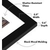 image:imageAmericanflat 9x12 Picture Frame with ShatterResistant Glass  Use as 6x8 Frame with Mat or Display 9x12 Photo Without Mat  Signature Collection  Picture Frames for Tabletop and Wall Display  Black  Shatterresistant glass wall or tabletop display with included easel sawtooth hangers included use with or without matBlack