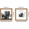 image:imageAmericanflat 9x12 Picture Frame with ShatterResistant Glass  Use as 6x8 Frame with Mat or Display 9x12 Photo Without Mat  Signature Collection  Picture Frames for Tabletop and Wall Display  Black  Shatterresistant glass wall or tabletop display with included easel sawtooth hangers included use with or without matDark Oak