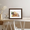 image:imageAmericanflat 9x12 Picture Frame with ShatterResistant Glass  Use as 6x8 Frame with Mat or Display 9x12 Photo Without Mat  Signature Collection  Picture Frames for Tabletop and Wall Display  Black  Shatterresistant glass wall or tabletop display with included easel sawtooth hangers included use with or without matWalnut