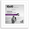 image:imageAmericanflat 9x12 Picture Frame with ShatterResistant Glass  Use as 6x8 Frame with Mat or Display 9x12 Photo Without Mat  Signature Collection  Picture Frames for Tabletop and Wall Display  Black  Shatterresistant glass wall or tabletop display with included easel sawtooth hangers included use with or without matWhite