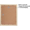 image:imageAmericanflat 9x12 Picture Frame with ShatterResistant Glass  Use as 6x8 Frame with Mat or Display 9x12 Photo Without Mat  Signature Collection  Picture Frames for Tabletop and Wall Display  Black  Shatterresistant glass wall or tabletop display with included easel sawtooth hangers included use with or without matNatural Oak