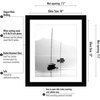 image:imageAmericanflat 9x12 Picture Frame with ShatterResistant Glass  Use as 6x8 Frame with Mat or Display 9x12 Photo Without Mat  Signature Collection  Picture Frames for Tabletop and Wall Display  Black  Shatterresistant glass wall or tabletop display with included easel sawtooth hangers included use with or without matBlack