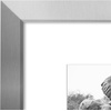 image:imageAmericanflat 9x12 Picture Frame with ShatterResistant Glass  Use as 6x8 Frame with Mat or Display 9x12 Photo Without Mat  Signature Collection  Picture Frames for Tabletop and Wall Display  Black  Shatterresistant glass wall or tabletop display with included easel sawtooth hangers included use with or without matSilver