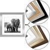 image:imageAmericanflat 9x12 Picture Frame with ShatterResistant Glass  Use as 6x8 Frame with Mat or Display 9x12 Photo Without Mat  Signature Collection  Picture Frames for Tabletop and Wall Display  Black  Shatterresistant glass wall or tabletop display with included easel sawtooth hangers included use with or without matSilver