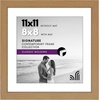 image:imageAmericanflat 9x12 Picture Frame with ShatterResistant Glass  Use as 6x8 Frame with Mat or Display 9x12 Photo Without Mat  Signature Collection  Picture Frames for Tabletop and Wall Display  Black  Shatterresistant glass wall or tabletop display with included easel sawtooth hangers included use with or without matDark Oak