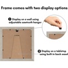 image:imageAmericanflat 9x12 Picture Frame with ShatterResistant Glass  Use as 6x8 Frame with Mat or Display 9x12 Photo Without Mat  Signature Collection  Picture Frames for Tabletop and Wall Display  Black  Shatterresistant glass wall or tabletop display with included easel sawtooth hangers included use with or without matDriftwood