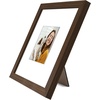 image:imageAmericanflat 9x12 Picture Frame with ShatterResistant Glass  Use as 6x8 Frame with Mat or Display 9x12 Photo Without Mat  Signature Collection  Picture Frames for Tabletop and Wall Display  Black  Shatterresistant glass wall or tabletop display with included easel sawtooth hangers included use with or without matWalnut