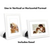 image:imageAmericanflat 9x12 Picture Frame with ShatterResistant Glass  Use as 6x8 Frame with Mat or Display 9x12 Photo Without Mat  Signature Collection  Picture Frames for Tabletop and Wall Display  Black  Shatterresistant glass wall or tabletop display with included easel sawtooth hangers included use with or without matWhite