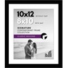 image:imageAmericanflat 9x12 Picture Frame with ShatterResistant Glass  Use as 6x8 Frame with Mat or Display 9x12 Photo Without Mat  Signature Collection  Picture Frames for Tabletop and Wall Display  Black  Shatterresistant glass wall or tabletop display with included easel sawtooth hangers included use with or without matBlack