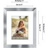 image:imageAmericanflat 9x12 Picture Frame with ShatterResistant Glass  Use as 6x8 Frame with Mat or Display 9x12 Photo Without Mat  Signature Collection  Picture Frames for Tabletop and Wall Display  Black  Shatterresistant glass wall or tabletop display with included easel sawtooth hangers included use with or without matSilver