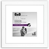 image:imageAmericanflat 9x12 Picture Frame with ShatterResistant Glass  Use as 6x8 Frame with Mat or Display 9x12 Photo Without Mat  Signature Collection  Picture Frames for Tabletop and Wall Display  Black  Shatterresistant glass wall or tabletop display with included easel sawtooth hangers included use with or without matWhite