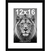 image:imageAmericanflat 9x12 Picture Frame with ShatterResistant Glass  Use as 6x8 Frame with Mat or Display 9x12 Photo Without Mat  Signature Collection  Picture Frames for Tabletop and Wall Display  Black  Shatterresistant glass wall or tabletop display with included easel sawtooth hangers included use with or without matBlack
