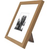 image:imageAmericanflat 9x12 Picture Frame with ShatterResistant Glass  Use as 6x8 Frame with Mat or Display 9x12 Photo Without Mat  Signature Collection  Picture Frames for Tabletop and Wall Display  Black  Shatterresistant glass wall or tabletop display with included easel sawtooth hangers included use with or without matDark Oak