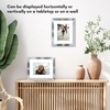 image:imageAmericanflat 9x12 Picture Frame with ShatterResistant Glass  Use as 6x8 Frame with Mat or Display 9x12 Photo Without Mat  Signature Collection  Picture Frames for Tabletop and Wall Display  Black  Shatterresistant glass wall or tabletop display with included easel sawtooth hangers included use with or without matSilver