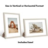 image:imageAmericanflat 9x12 Picture Frame with ShatterResistant Glass  Use as 6x8 Frame with Mat or Display 9x12 Photo Without Mat  Signature Collection  Picture Frames for Tabletop and Wall Display  Black  Shatterresistant glass wall or tabletop display with included easel sawtooth hangers included use with or without matLight Wood