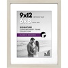 image:imageAmericanflat 9x12 Picture Frame with ShatterResistant Glass  Use as 6x8 Frame with Mat or Display 9x12 Photo Without Mat  Signature Collection  Picture Frames for Tabletop and Wall Display  Black  Shatterresistant glass wall or tabletop display with included easel sawtooth hangers included use with or without matLight Wood