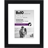 image:imageAmericanflat 9x12 Picture Frame with ShatterResistant Glass  Use as 6x8 Frame with Mat or Display 9x12 Photo Without Mat  Signature Collection  Picture Frames for Tabletop and Wall Display  Black  Shatterresistant glass wall or tabletop display with included easel sawtooth hangers included use with or without matBlack