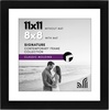 image:imageAmericanflat 9x12 Picture Frame with ShatterResistant Glass  Use as 6x8 Frame with Mat or Display 9x12 Photo Without Mat  Signature Collection  Picture Frames for Tabletop and Wall Display  Black  Shatterresistant glass wall or tabletop display with included easel sawtooth hangers included use with or without matBlack