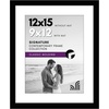 image:imageAmericanflat 9x12 Picture Frame with ShatterResistant Glass  Use as 6x8 Frame with Mat or Display 9x12 Photo Without Mat  Signature Collection  Picture Frames for Tabletop and Wall Display  Black  Shatterresistant glass wall or tabletop display with included easel sawtooth hangers included use with or without matBlack