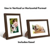 image:imageAmericanflat 9x12 Picture Frame with ShatterResistant Glass  Use as 6x8 Frame with Mat or Display 9x12 Photo Without Mat  Signature Collection  Picture Frames for Tabletop and Wall Display  Black  Shatterresistant glass wall or tabletop display with included easel sawtooth hangers included use with or without matWalnut