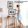 image:imageAmericanflat 9x12 Picture Frame with ShatterResistant Glass  Use as 6x8 Frame with Mat or Display 9x12 Photo Without Mat  Signature Collection  Picture Frames for Tabletop and Wall Display  Black  Shatterresistant glass wall or tabletop display with included easel sawtooth hangers included use with or without matBlack