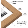 image:imageAmericanflat 9x12 Picture Frame with ShatterResistant Glass  Use as 6x8 Frame with Mat or Display 9x12 Photo Without Mat  Signature Collection  Picture Frames for Tabletop and Wall Display  Black  Shatterresistant glass wall or tabletop display with included easel sawtooth hangers included use with or without matDark Oak