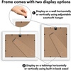 image:imageAmericanflat 9x12 Picture Frame with ShatterResistant Glass  Use as 6x8 Frame with Mat or Display 9x12 Photo Without Mat  Signature Collection  Picture Frames for Tabletop and Wall Display  Black  Shatterresistant glass wall or tabletop display with included easel sawtooth hangers included use with or without matWhite