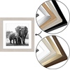 image:imageAmericanflat 9x12 Picture Frame with ShatterResistant Glass  Use as 6x8 Frame with Mat or Display 9x12 Photo Without Mat  Signature Collection  Picture Frames for Tabletop and Wall Display  Black  Shatterresistant glass wall or tabletop display with included easel sawtooth hangers included use with or without matLight Wood