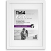 image:imageAmericanflat 9x12 Picture Frame with ShatterResistant Glass  Use as 6x8 Frame with Mat or Display 9x12 Photo Without Mat  Signature Collection  Picture Frames for Tabletop and Wall Display  Black  Shatterresistant glass wall or tabletop display with included easel sawtooth hangers included use with or without matWhite