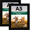 image:imageAmericanflat A4 Picture Frame with ShatterResistant Glass  83x117 Frame with Engineered Wood  Signature Collection  A4 Frames for Tabletop and Wall Display  BlackBlack