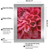 image:imageAmericanflat A4 Picture Frame with ShatterResistant Glass  83x117 Frame with Engineered Wood  Signature Collection  A4 Frames for Tabletop and Wall Display  BlackSilver