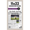 image:imageAmericanflat 11x22 Newspaper Frame with Polished Plexiglass  Display for Assorted Media Articles  Signature Collection  Modern Picture Frame for Wall Display  BlackLight Wood