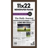 image:imageAmericanflat 11x22 Newspaper Frame with Polished Plexiglass  Display for Assorted Media Articles  Signature Collection  Modern Picture Frame for Wall Display  BlackWalnut