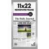 image:imageAmericanflat 11x22 Newspaper Frame with Polished Plexiglass  Display for Assorted Media Articles  Signature Collection  Modern Picture Frame for Wall Display  BlackSilver