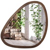 image:imageAmericanflat 11x23 Oval Mirror  Hanging Mirrors with Aluminum Frame  Modern Mirror for Bathroom Bedroom Living Room  Mirrors for Wall Display and Home Decor  BlackBrown Sycamore