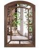 image:imageAmericanflat 11x23 Oval Mirror  Hanging Mirrors with Aluminum Frame  Modern Mirror for Bathroom Bedroom Living Room  Mirrors for Wall Display and Home Decor  BlackBurned Heavy