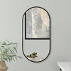 image:imageAmericanflat 11x23 Oval Mirror  Hanging Mirrors with Aluminum Frame  Modern Mirror for Bathroom Bedroom Living Room  Mirrors for Wall Display and Home Decor  BlackBlack