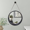image:imageAmericanflat 24 Square Mirror  Hanging Mirrors with Durable Frame  Modern Mirror for Bathroom Bedroom Living Room  Mirrors for Wall Display and Home Decor  BlackBlack