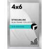image:imageAmericanflat 24x30 Poster Frame  Slim Molding  Black  Polished plexiglass front hangs vertical or horizontal sawtooth hangers included secure turntab backingSilver