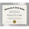 image:imageAmericanflat 85x11 Diploma Frame with ShatterResistant Glass  Document Frames with Engineered Wood  Legacy Collection  Certificate Frame for Tabletop and Wall Display  Walnut  Shatterresistant glass wall or tabletop display with included easel sawtooth hangers includedSilver