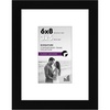 image:imageAmericanflat 9x12 Picture Frame with ShatterResistant Glass  Use as 6x8 Frame with Mat or Display 9x12 Photo Without Mat  Signature Collection  Picture Frames for Tabletop and Wall Display  Black  Shatterresistant glass wall or tabletop display with included easel sawtooth hangers included use with or without matBlack