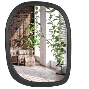 image:imageAmericanflat 11x23 Oval Mirror  Hanging Mirrors with Aluminum Frame  Modern Mirror for Bathroom Bedroom Living Room  Mirrors for Wall Display and Home Decor  BlackBlack Sycamore