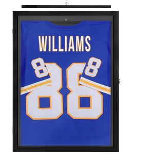 image:imageAmericanflat 135x135 TShirt Frame  Black  Shatterresistant glass folding insert keeps shirts creasefree hanging hardware for jerseys tees and gearBlack