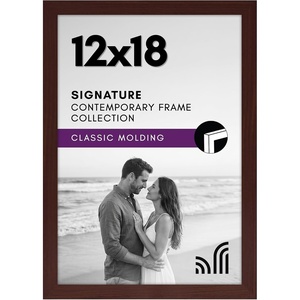 image:imageAmericanflat 14x20 Picture Frame with Polished Plexiglass  Signature Collection  GalleryStyle Frames Made of Engineered Wood  Photo Frame for Wall Display  Black  Polished plexiglass front hangs vertical or horizontal sawtooth hangers included fits photos posters and artMahogany