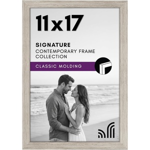 image:imageAmericanflat 14x20 Picture Frame with Polished Plexiglass  Signature Collection  GalleryStyle Frames Made of Engineered Wood  Photo Frame for Wall Display  Black  Polished plexiglass front hangs vertical or horizontal sawtooth hangers included fits photos posters and artDriftwood