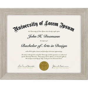 image:imageAmericanflat 85x11 Diploma Frame with ShatterResistant Glass  Document Frames with Engineered Wood  Legacy Collection  Certificate Frame for Tabletop and Wall Display  Walnut  Shatterresistant glass wall or tabletop display with included easel sawtooth hangers includedDriftwood
